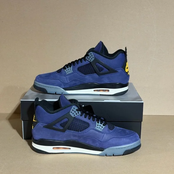 Nike Air Jordan 4 Retro Imperial Purple Lakers AJ4 Men's Size 12.5 - Picture 3 of 11